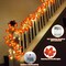 4-Pack 40FT Fall Garland with LED Lights – 80 LED Maple Leaves, Battery-Operated Thanksgiving & Autumn Decorations for Home, Indoor & Outdoor, Christmas Decor (Orange)